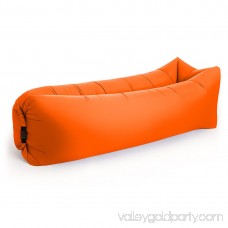 Portable Outdoor Lazy Inflatable Couch Air Sleeping Sofa Lounger Bag Camping Bed (Red)